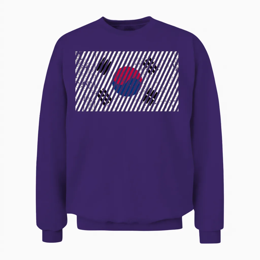 South Korea Unisex Sweatshirt in Purple
