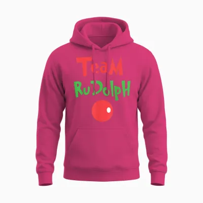 Team Rudolph - Rudolph the Red Nose Reindeer Unisex Hoodie - Heliconia