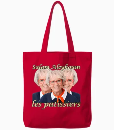 Salam Aleykoum the Funny Pastry Chefs Meme. Tote Bags - Red