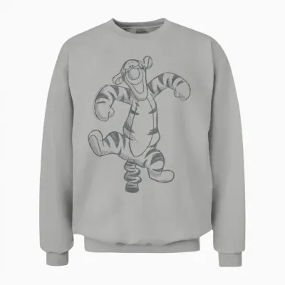 Disney Winnie the Pooh Tigger Sketch Unisex Sweatshirt - Ash