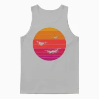 Drone Retro Vintage Unisex Tank Top - Ash – 1