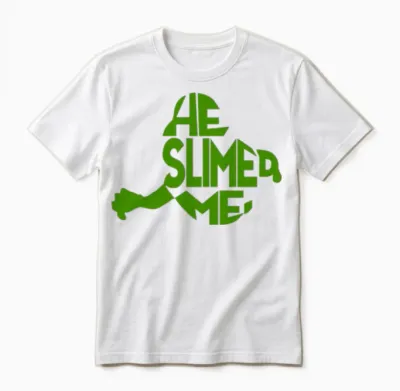 He Slimed Me Retro Unisex T-Shirt - White