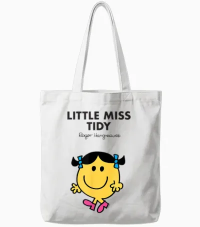 Mr. Men Little Miss Tidy Tote Bags - White