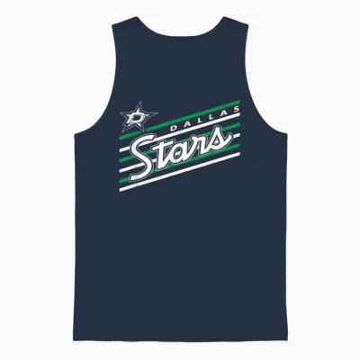 Dallas Stars Retro Performer Black Officially Licensed Unisex Tank Top - Navy