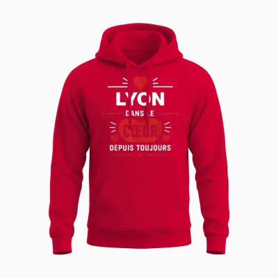 Citation France Drole Rigolo Humour Amour Ville Lyon Unisex Hoodie - Red
