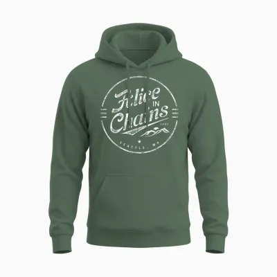 Alice Chained - Logo T-Shirt, Black, S Unisex Hoodie - Military Green