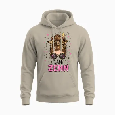 Bäm Zehn 10 Geburtstag Unisex Hoodie - Sand