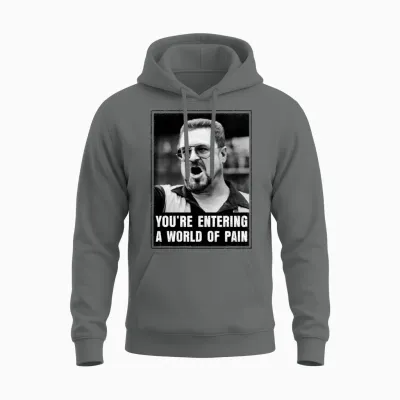 The Big Lebowski You´re Entering a World of Pain Unisex Hoodie - Graphite Heather