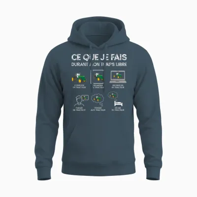 Tractor Man Woman Boys Child Farmer Farmer Unisex Hoodie - Dark Heather