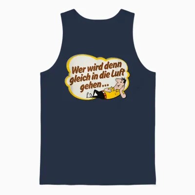 Old Advertising Nostalgic Hb Male Funny Design T-Shirt, Black, S Unisex Tank Top - Navy