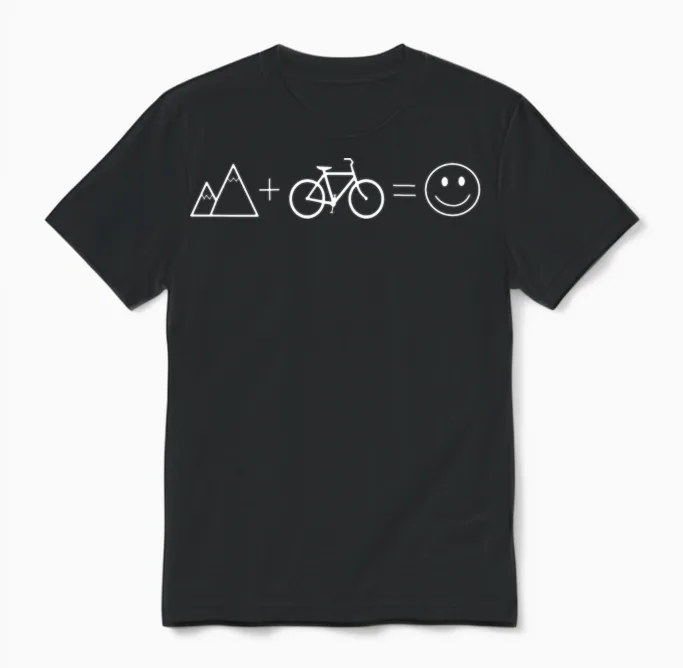 Mountain Bike Biker Cycling Pumptrack Outdoor Gift Unisex T-Shirt in Black