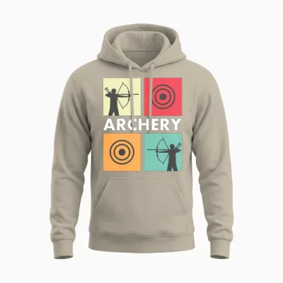 Archery - Vintage Retro Unisex Hoodie - Sand
