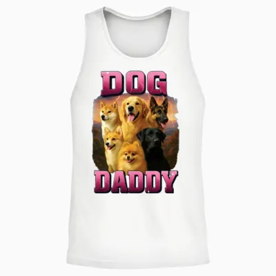 Dog Unisex Tank Top - White