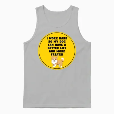 Funny Dog Slogan's Unisex Tank Top - Ash