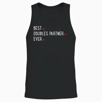 Doubles Partner Unisex Tank Top - Black