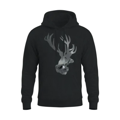 Beautiful Head of Deer Unisex Hoodie - Black