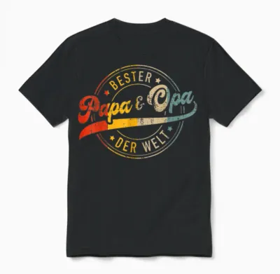 Bester Papa Und Opa Zum Vatertag, Geburtstag Und Weihnachten Unisex T-Shirt - Black