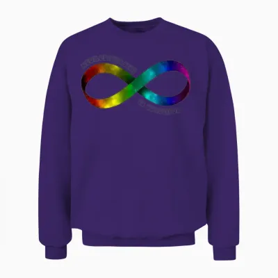 Neurodiversity Rainbow Autism Neurodivergent Adhd Unisex Sweatshirt - Purple