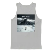 Penguin Mountain - but Why Unisex Tank Top - Ash – 1
