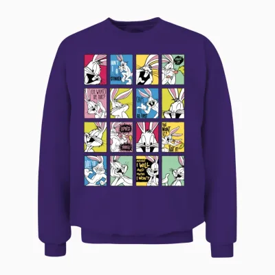 Looney Tunes Bugs Bunny Tiles Unisex Sweatshirt - Purple