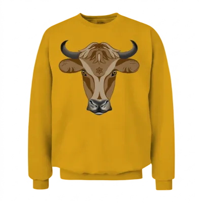 Bull Head 2 Unisex Sweatshirt - Gold