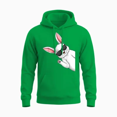 Hasen Kaninchen Hase Kinder Junge Mädchen Unisex Hoodie - Irish Green