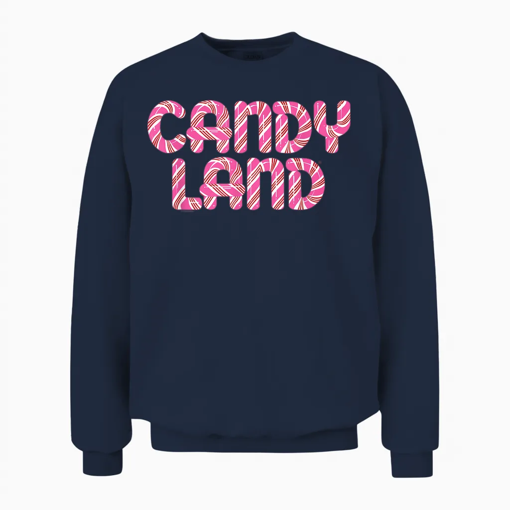 Candy Land Retro 90's Logo Unisex Sweatshirt in Navy