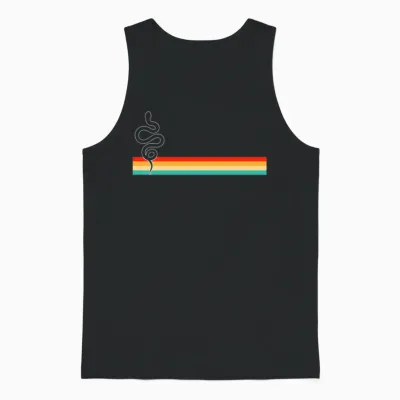 Snake Retro Unisex Tank Top - Black