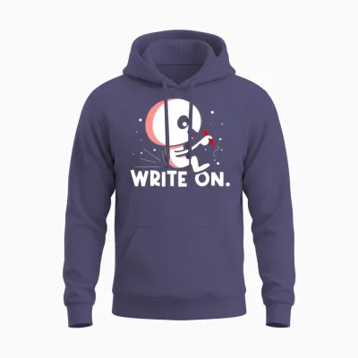 Write on Job Writing Writer Author Unisex Hoodie - Heather Sport Dark Navy