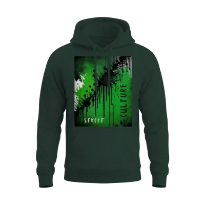 Street Culture Grunge Style Unisex Hoodie - Forest
