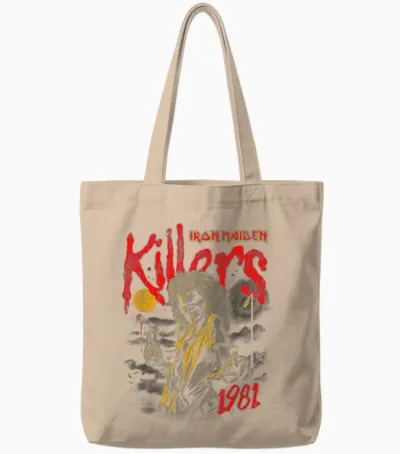 Iron Maiden - Spray Pain Killer Tote Bags - Natural