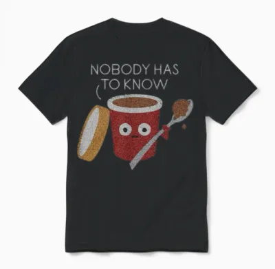 Food Funny Unisex T-Shirt - Black