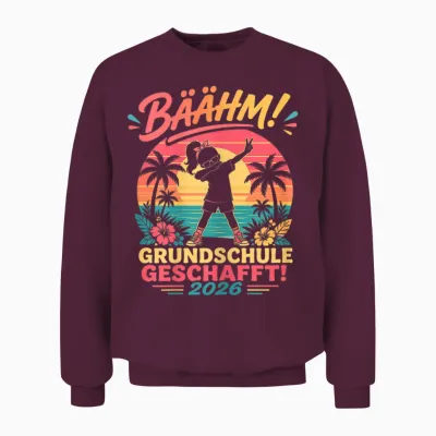 Grundschule Abschluss 2026 Mädchen Gymnasium Unisex Sweatshirt - Maroon