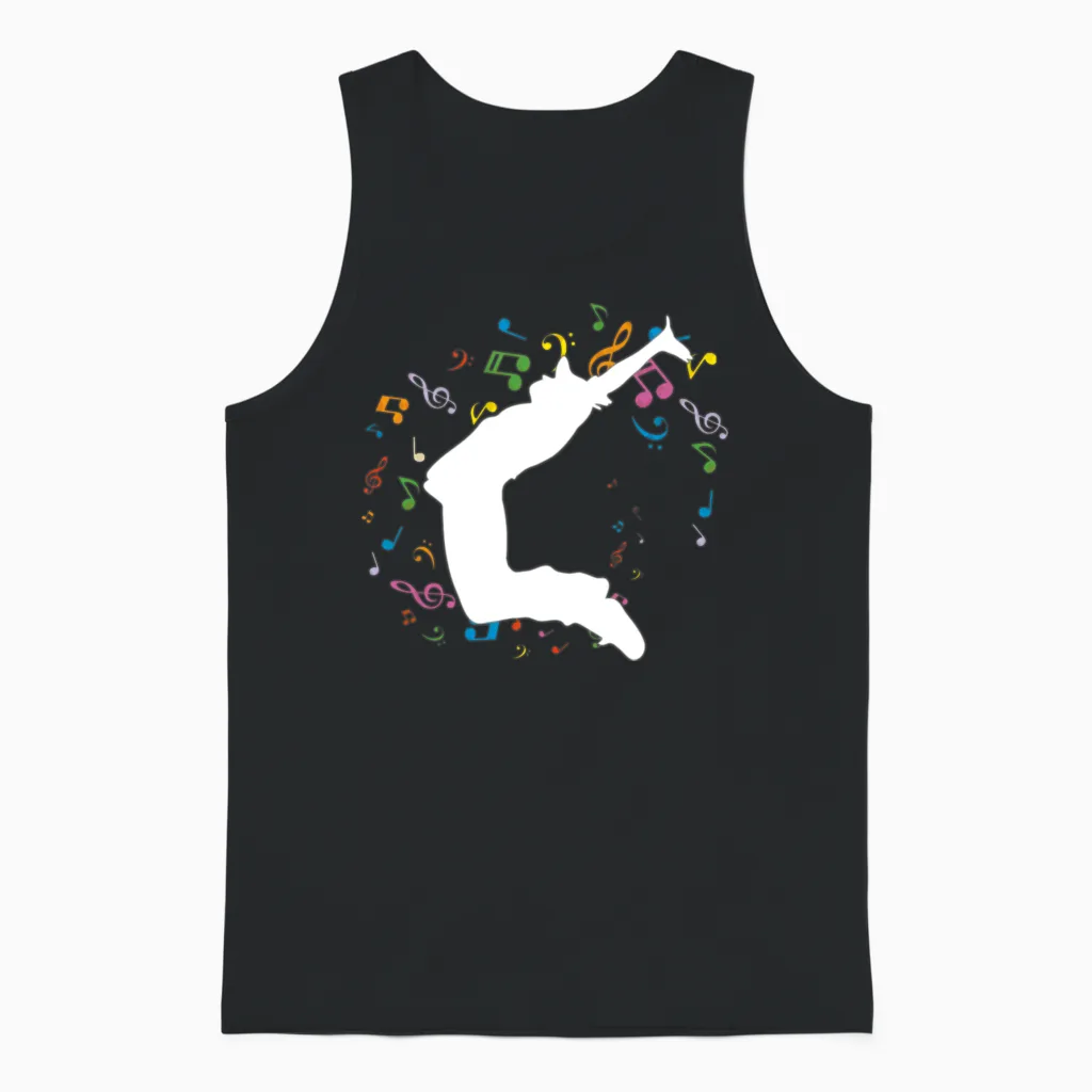 Hip Hop Dancer Unisex Tank Top in Black