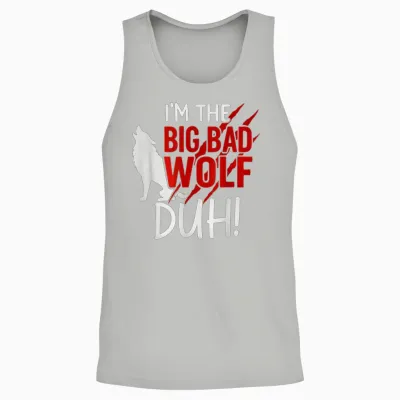 I'm the Bad Wolf Duh Costume for Diy Halloween Party Wolf Unisex Tank Top - Ash