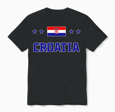 Croatia Unisex T-Shirt - Black