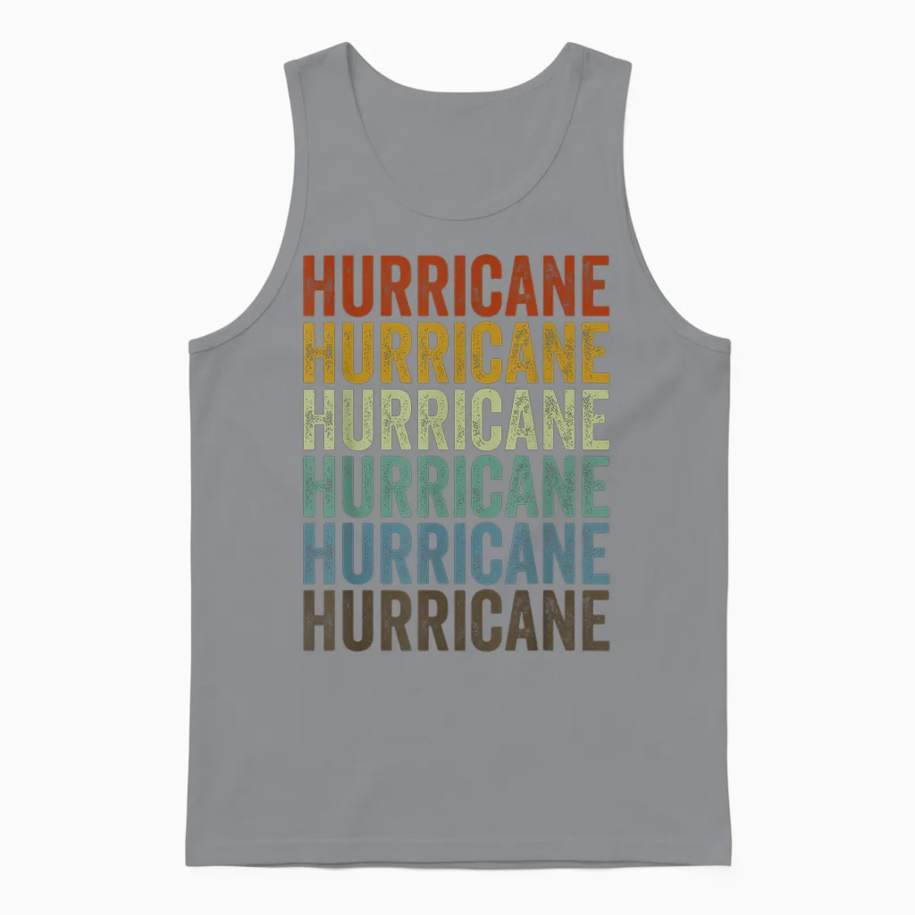 Hurricane City Retro Unisex Tank Top in Sport Grey