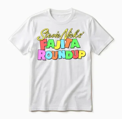 Stevie Nicks Fajita Roundup Logo Only Snl by Kelly Unisex T-Shirt - White