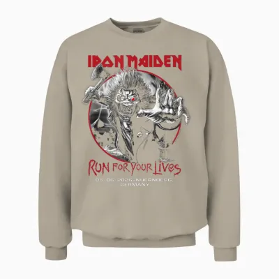 Iron Maiden Run for Your Lives Tour 2026 Nuernberg Unisex Sweatshirt - Sand