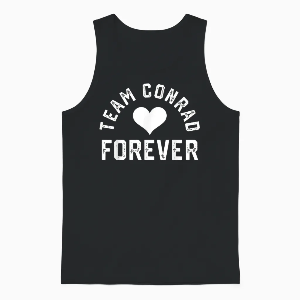 Team Conrad Retro Forever Vintage Unisex Tank Top in Black
