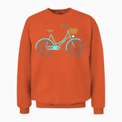 Bicycle Retro Unisex Sweatshirt - Orange