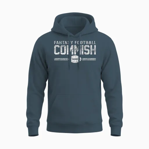 Fantasy Football Commish Unisex Hoodie in Dark Heather
