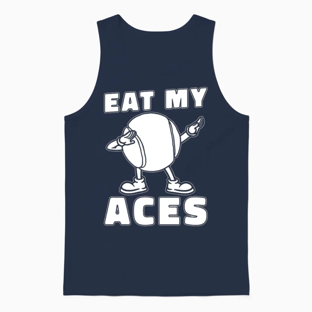 Tennis Funny Unisex Tank Top in Navy