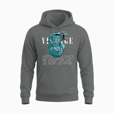1974 Vintage Cobra 49 Years Limited Edition Unisex Hoodie - Graphite Heather
