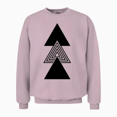 Abstract Triangle Tattoo Unisex Sweatshirt - Light Pink