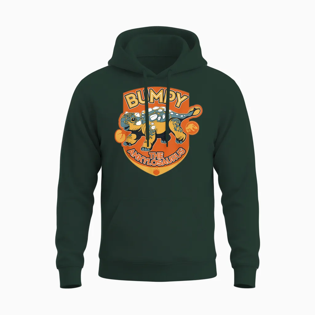 Jurassic World: Camp Cretaceous Bumpy the Ankylosaurus T-Shirt Small Unisex Hoodie in Forest