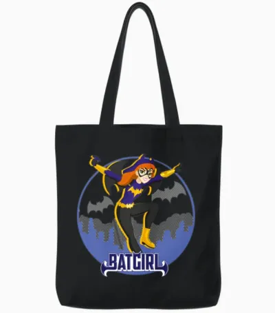 Dc Super Hero Girls Batgirl in Gotham Tote Bags - Black