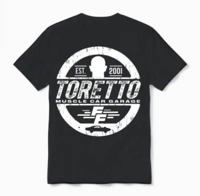 Fast and Furious Logo with Dom Toretto Unisex T-Shirt - Black