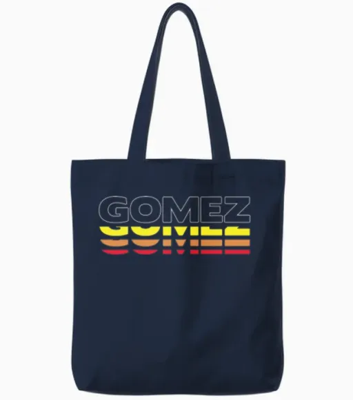 Gomez First Name Funny Vintage Sunset Gomez Tote Bags in Navy