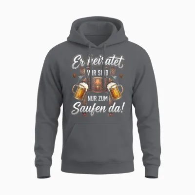Junggesellenabschied T-Shirt Männer Jga Poltern Polterabend Unisex Hoodie - Charcoal